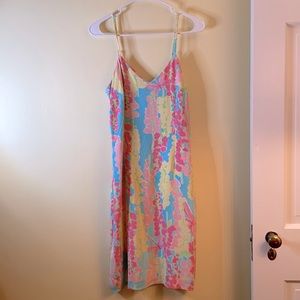 Lilly Pulitzer silky floral slip dress
